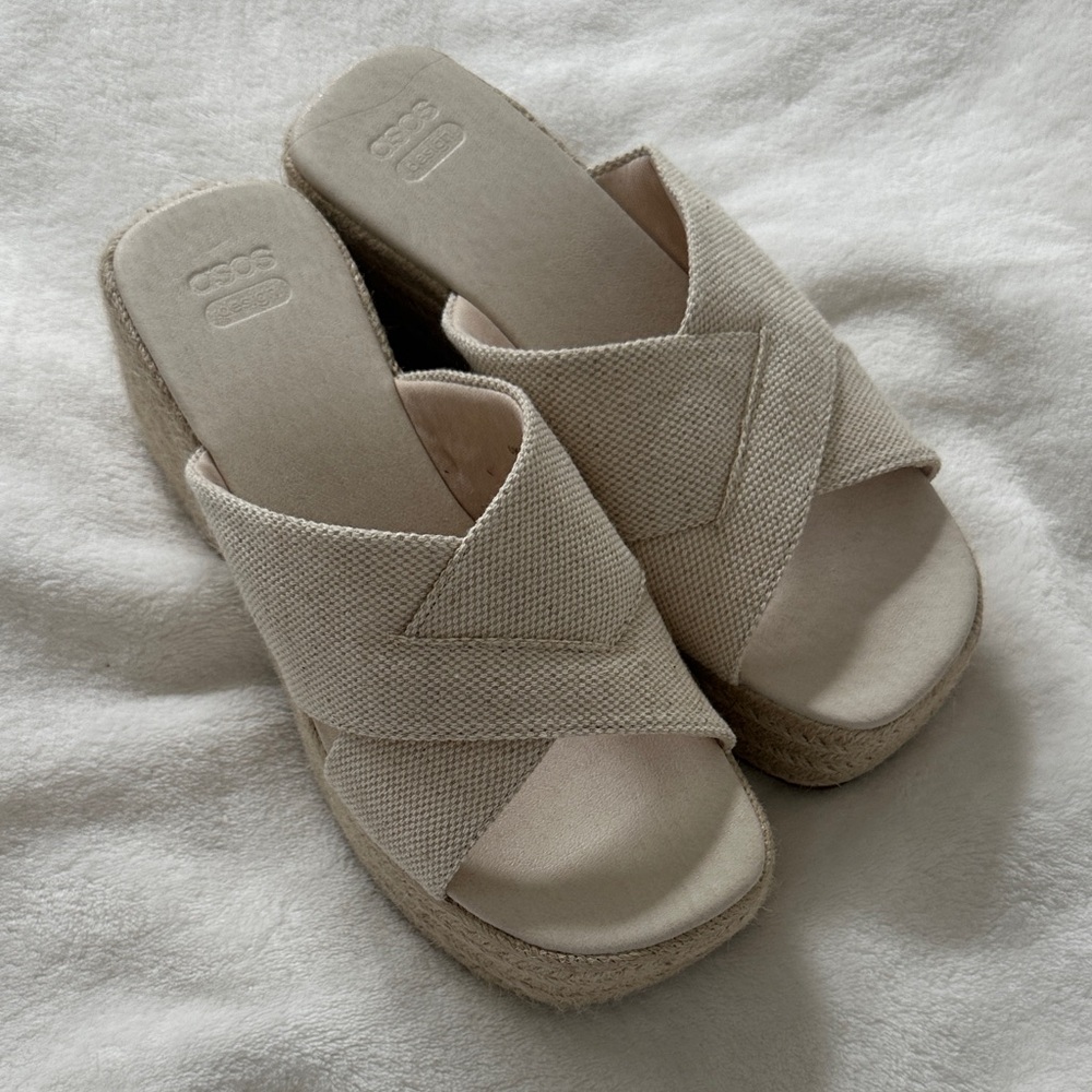 ASOS Beige Wedge Sandals
